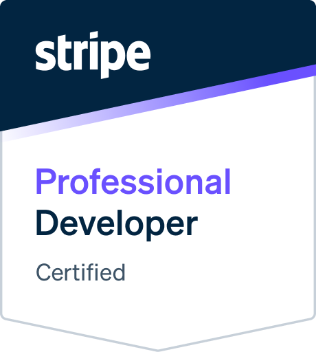 Stripe Professional Developer certification badge